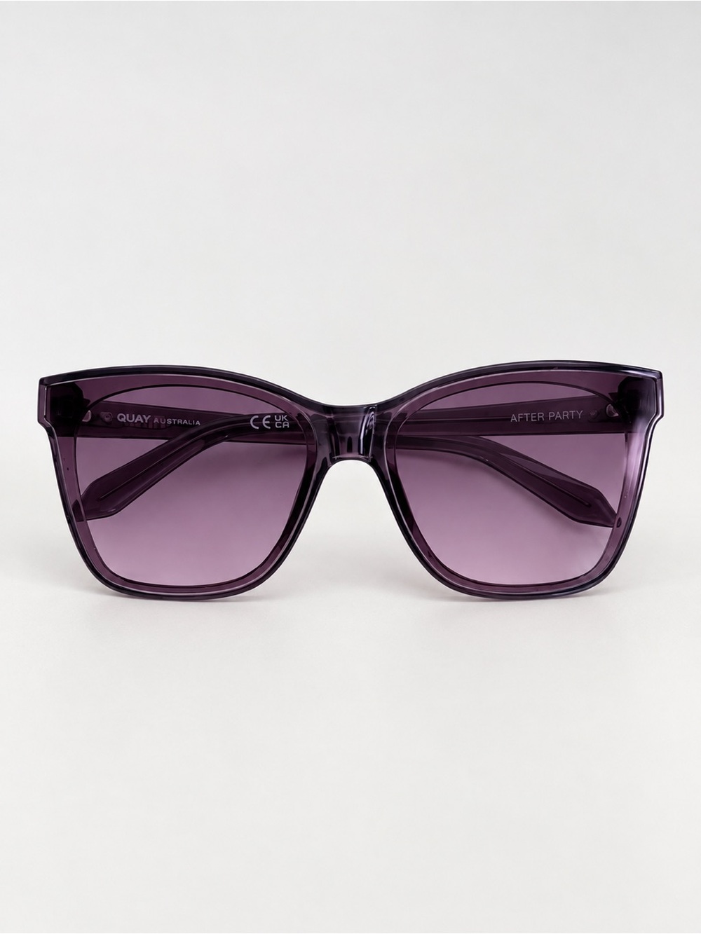 QUAY After Party Purple Oversized Cat Eye Sunglasses NWT - Picture 1 of 10